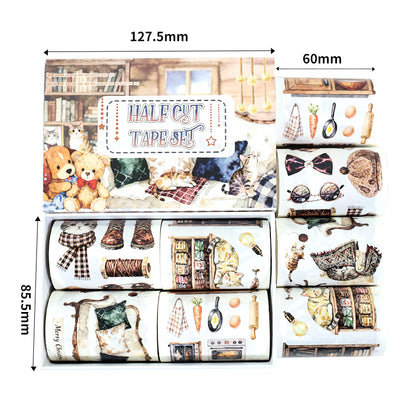 Cute Pets Camping Washi Tape Set
