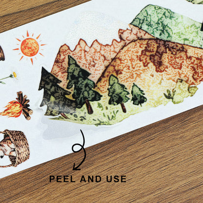 Cute Pets Camping Washi Tape Set
