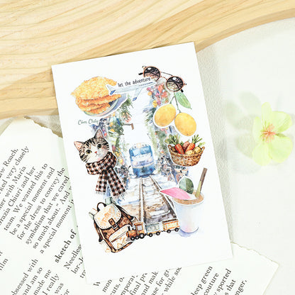 Cute Pets Camping Washi Tape Set