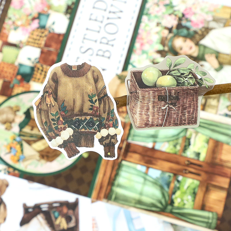 Nestled in Brown Sticker Book