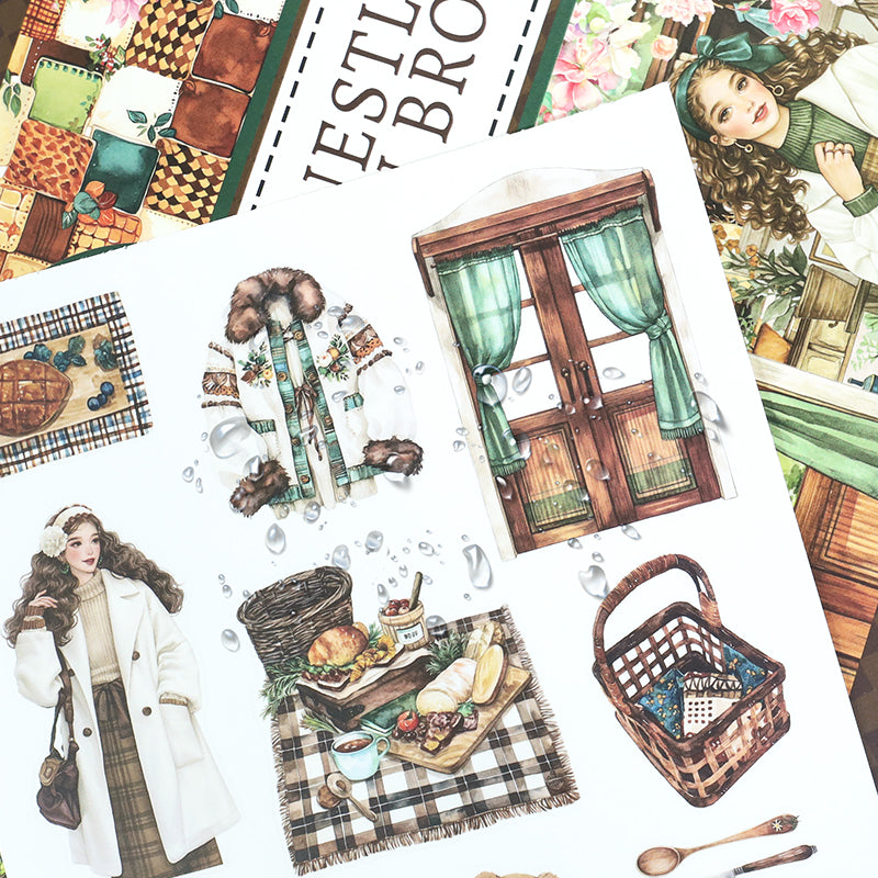 Nestled in Brown Sticker Book