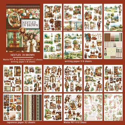Nestled in Brown Sticker Book