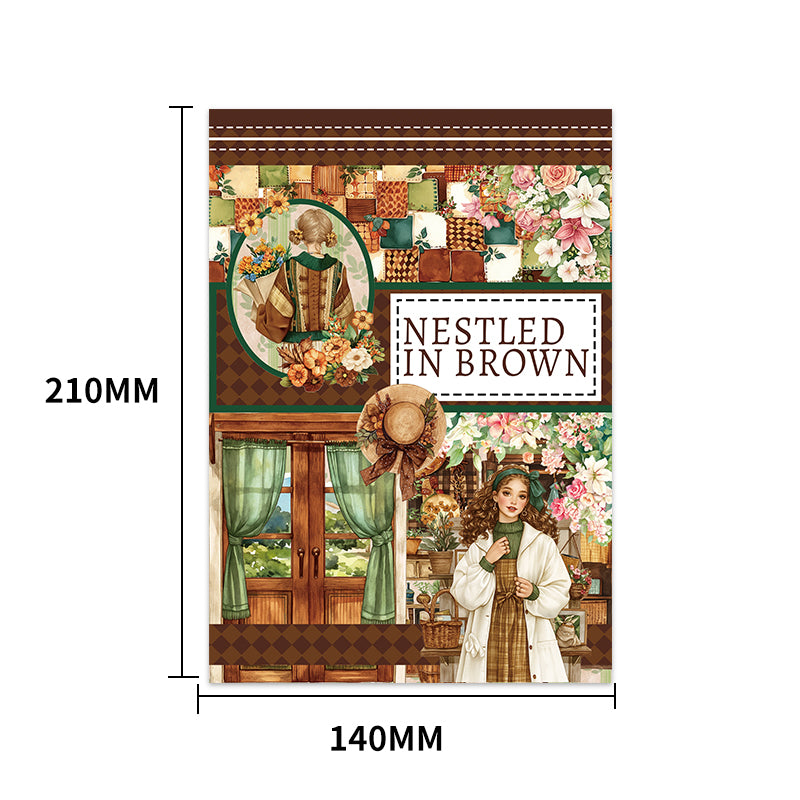 Nestled in Brown Sticker Book