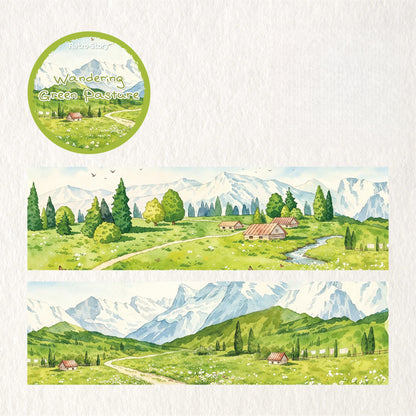 Wandering Green Pasture Washi Tape