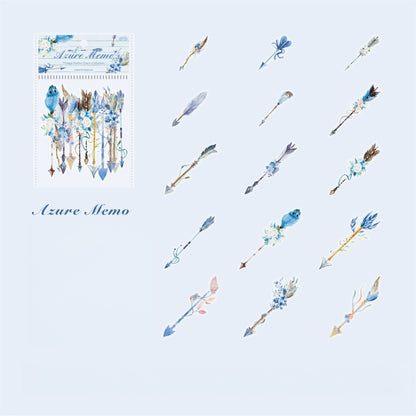 Vintage Feather Traces Stickers