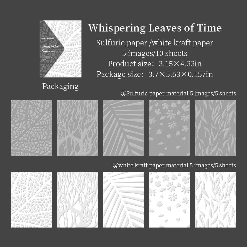 Misty White Blossoms Papers