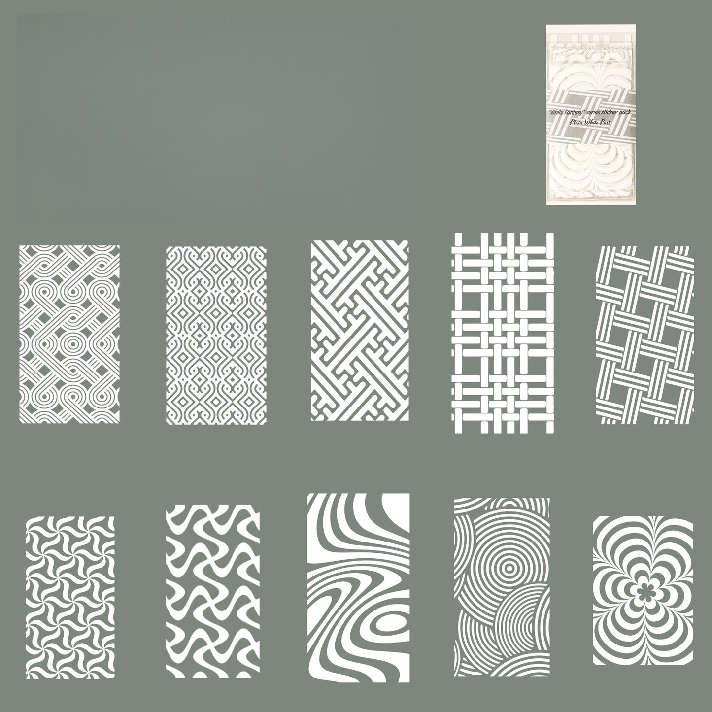 White Fantasy Stickers