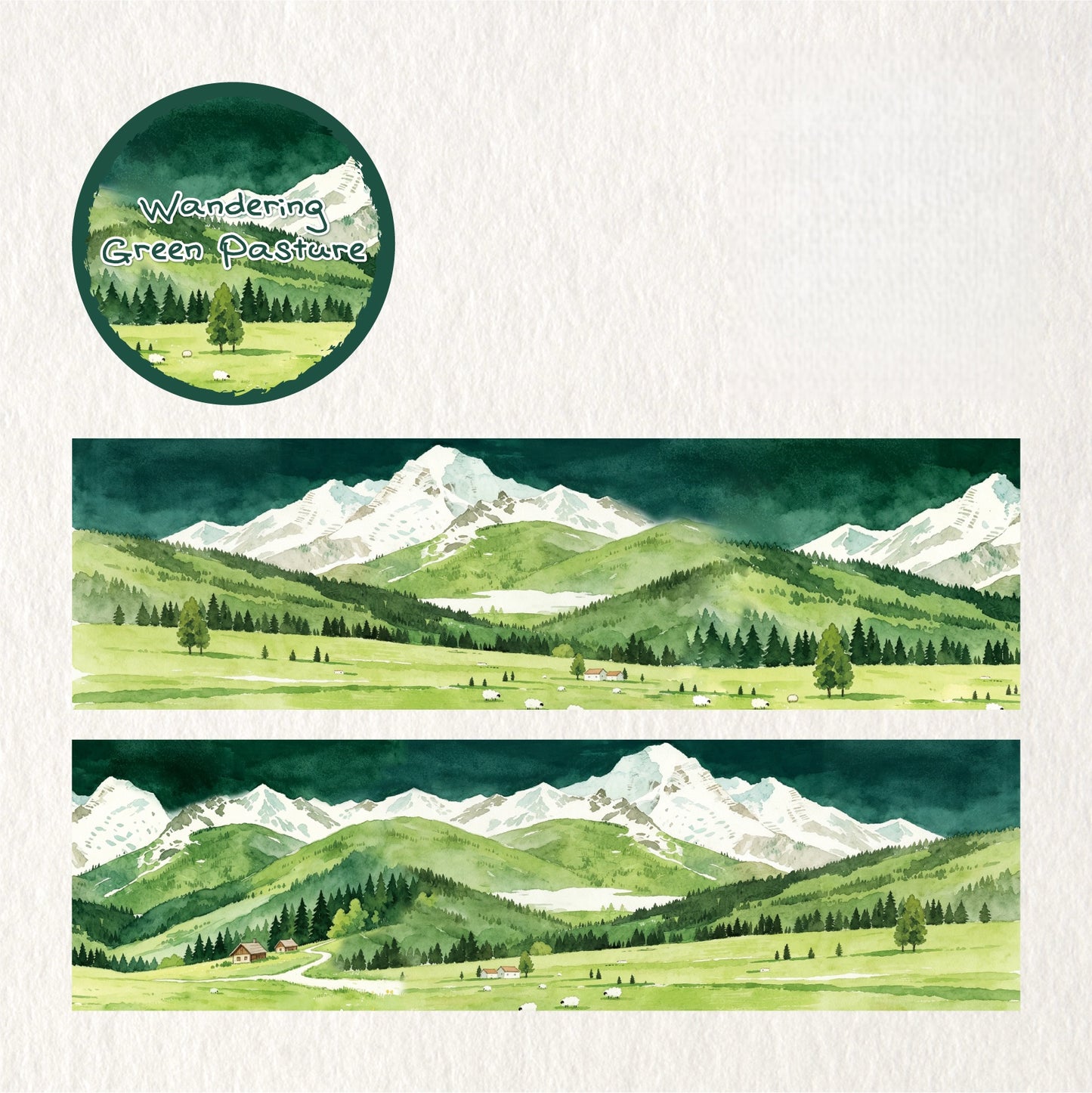 Wandering Green Pasture Washi Tape
