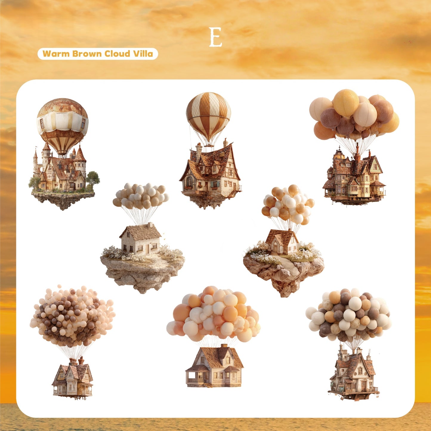 Flying House Stickers