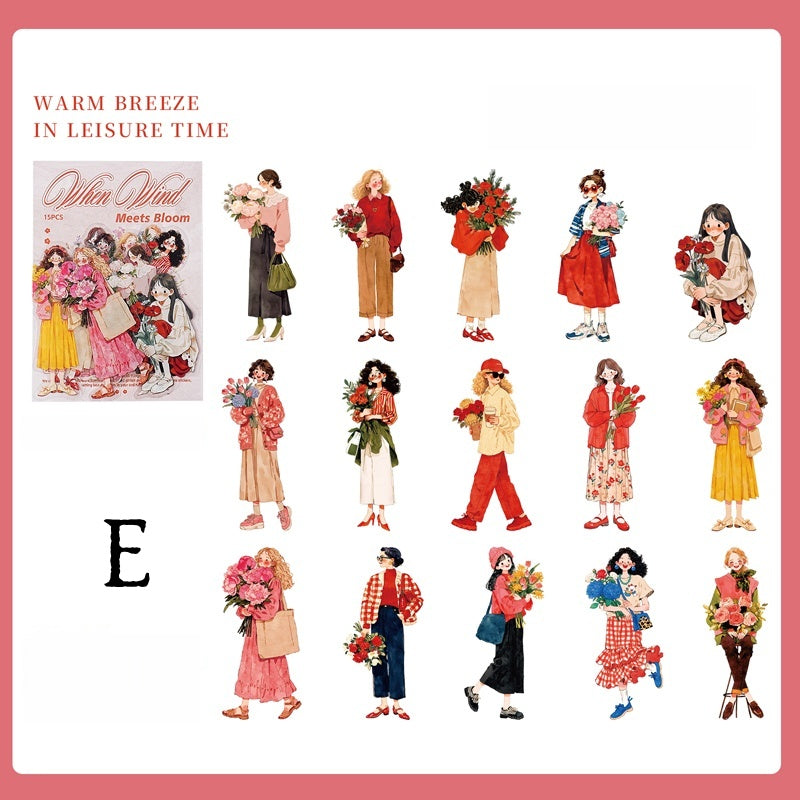 Wind Meets Flowers Stickers