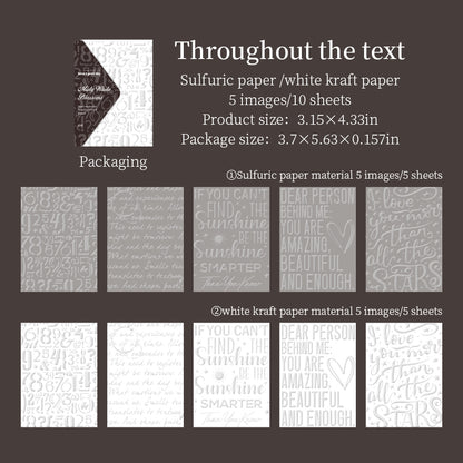Misty White Blossoms Papers