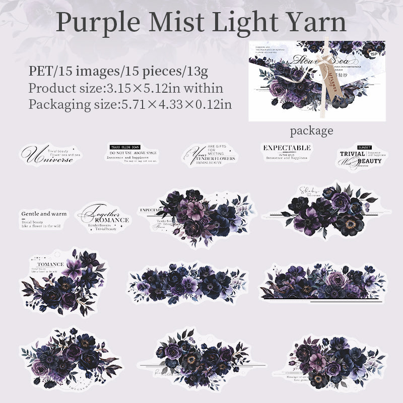 Twilight Flower Sea Stickers