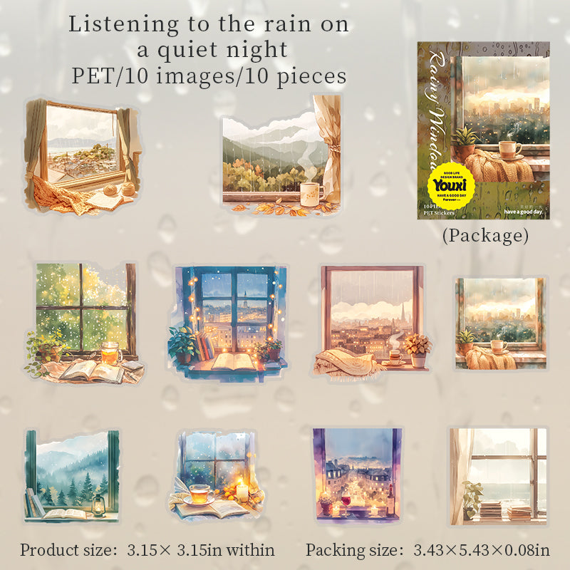 Raining Window Stickers