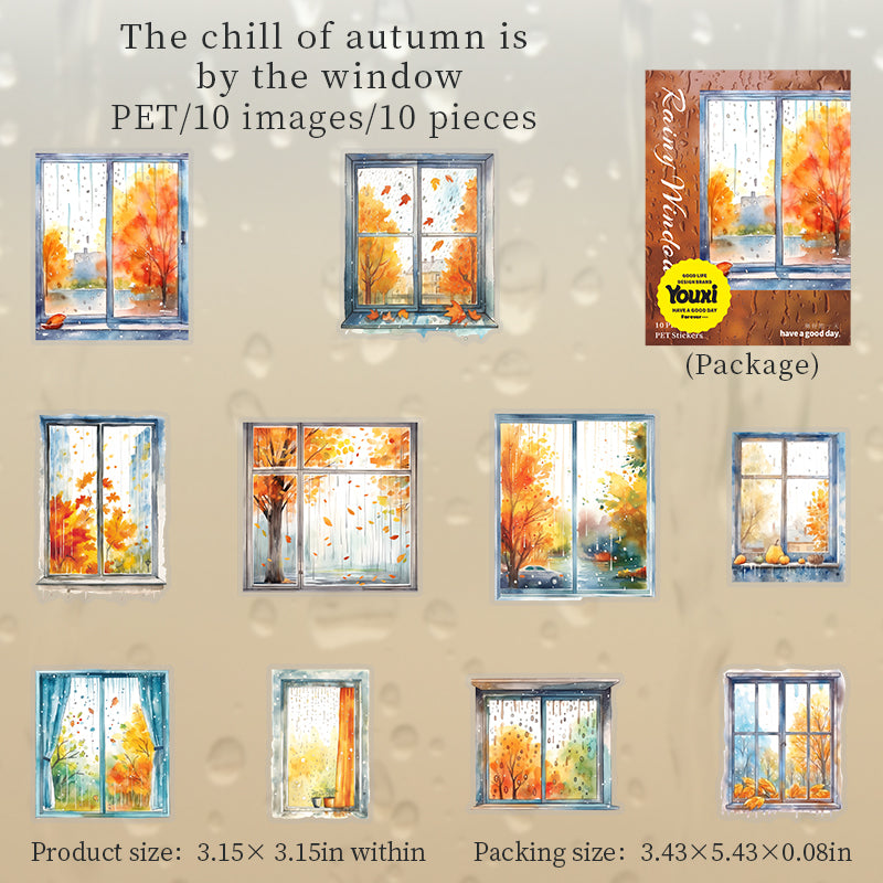 Raining Window Stickers