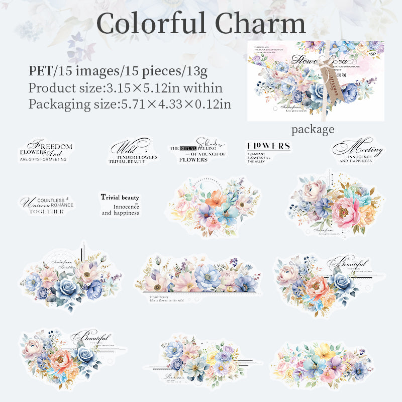 Twilight Flower Sea Stickers