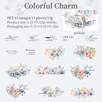 Twilight Flower Sea Stickers