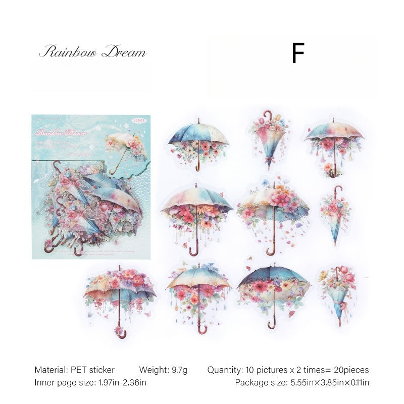 Floral Umbrella Concerto Stickers