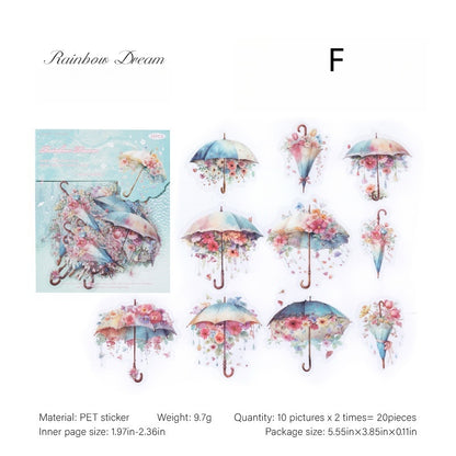 Floral Umbrella Concerto Stickers