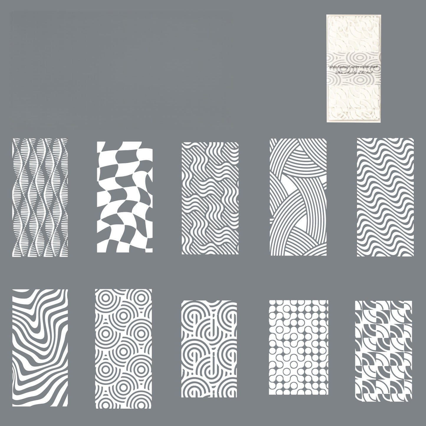 White Fantasy Stickers