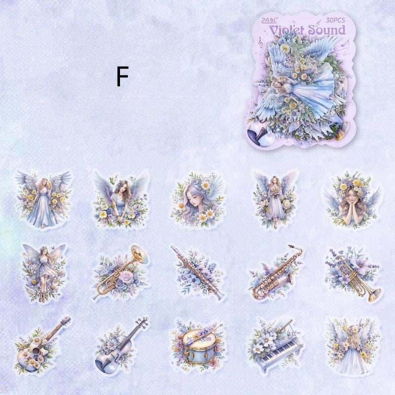 Melody of Strings Floral Maiden Stickers