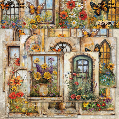 Floral Window Paper 8pcs