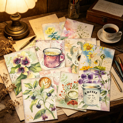Floral Watercolor Papers 16pcs