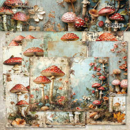 Woodland Mushroom Journal Papers 8pcs
