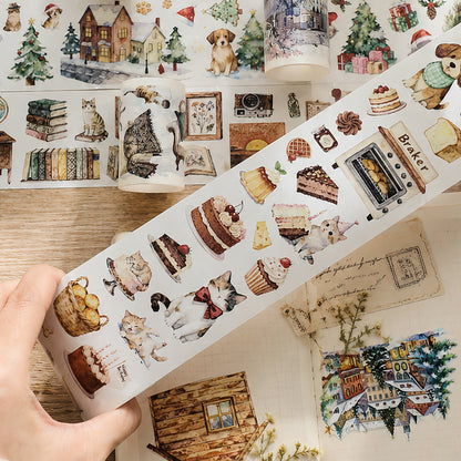 Cute Pets Camping Washi Tape Set