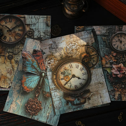 Steampunk Time Butterfly Paper