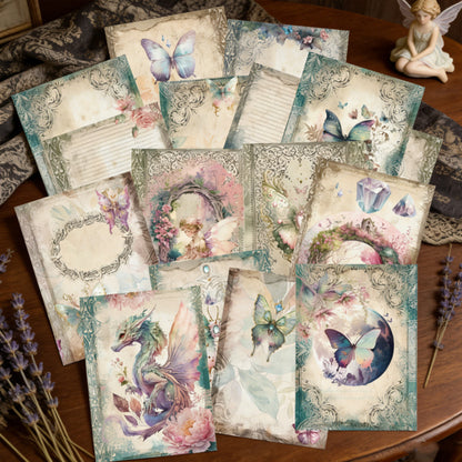 Enchanted Vintage Butterfly Paper 16pcs
