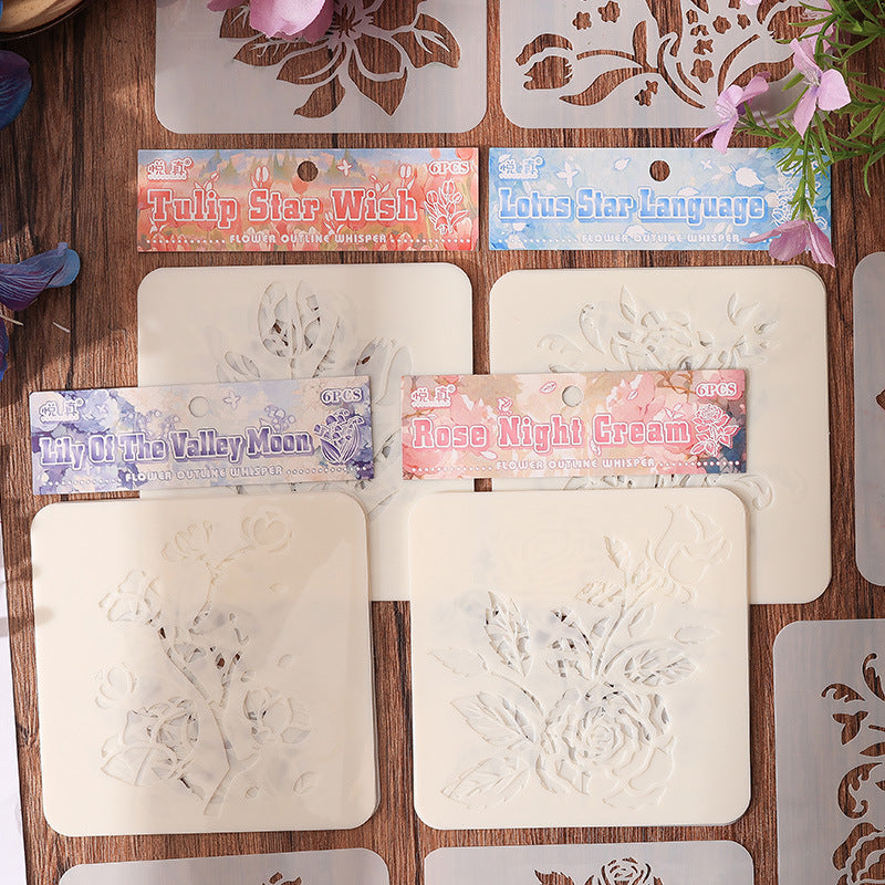 Flower Border Whisper Stencils