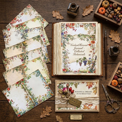 Vintage Botanical Garden Journal Papers 8pcs