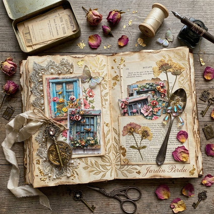 Cottage Window Papers 8pcs