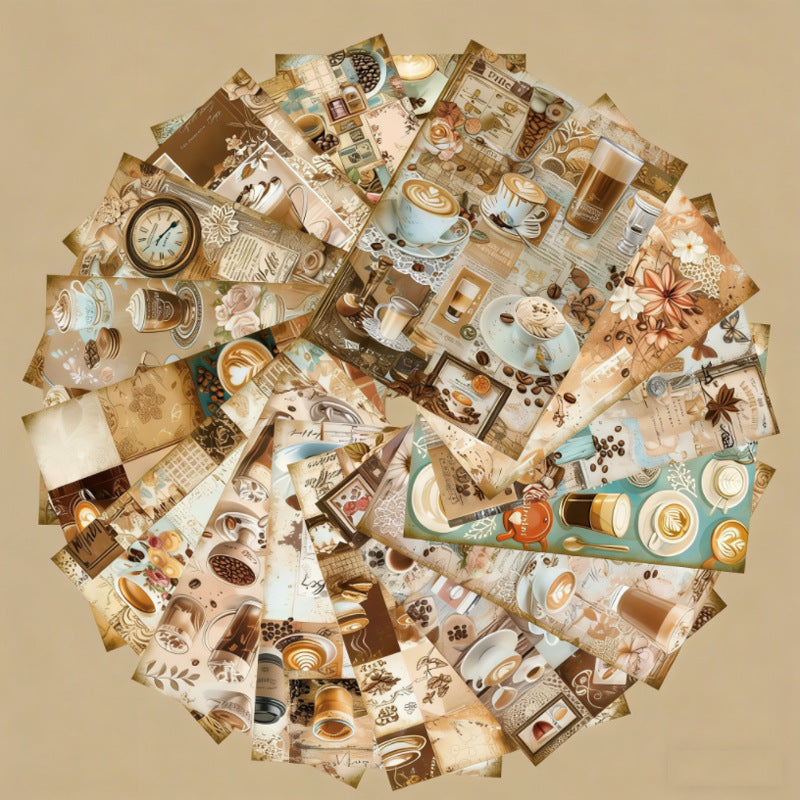 Coffee-themed Papers 16pcs