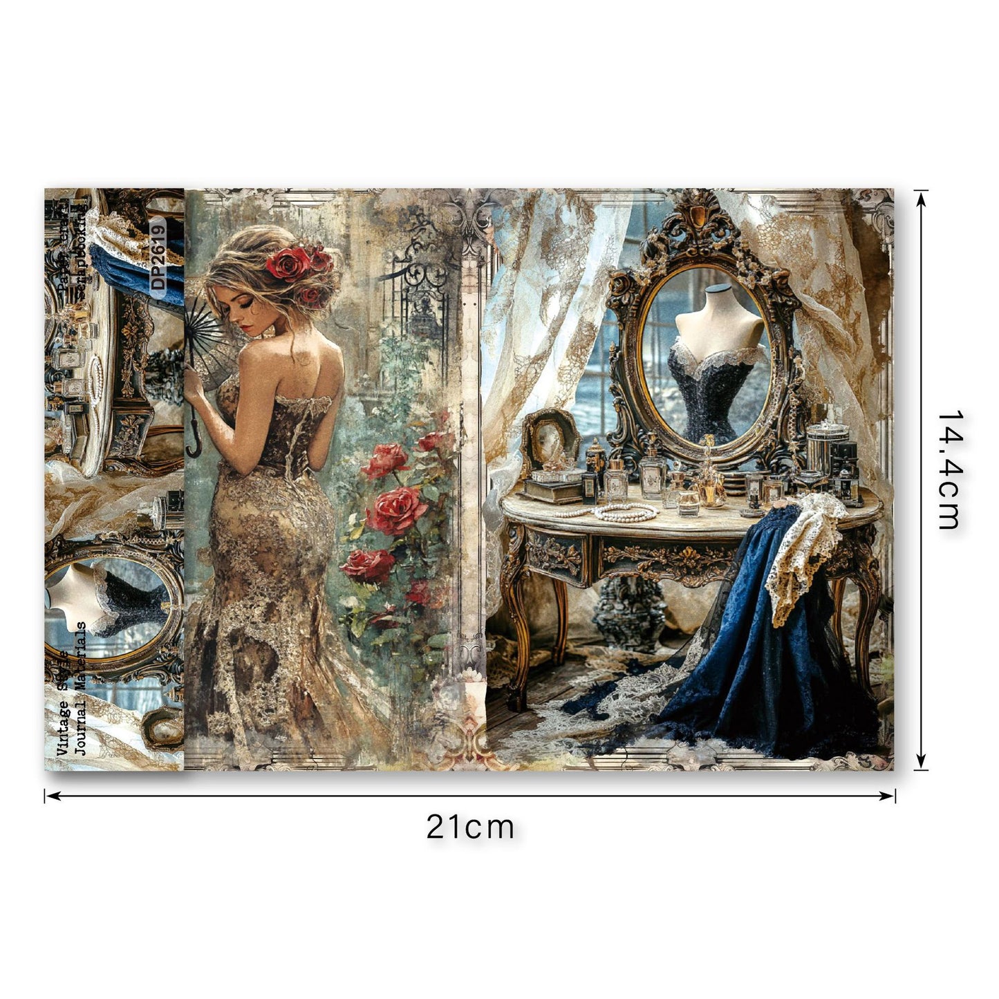 Elegant Lady Papers 8pcs