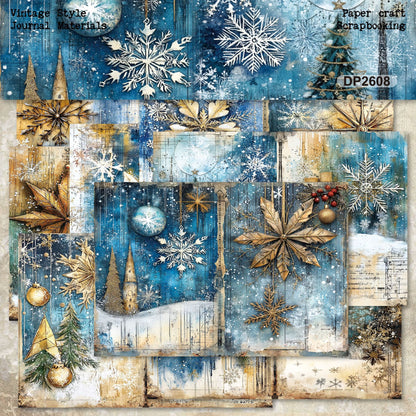 Winter Snowflake Journal Papers 8pcs