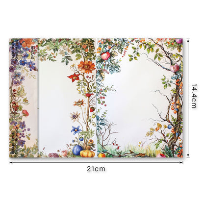 Vintage Botanical Garden Journal Papers 8pcs