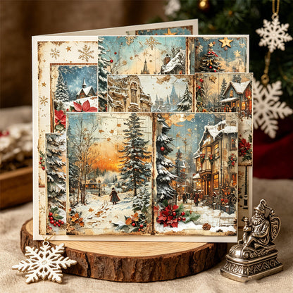 Christmas Village Journal Papers 8pcs