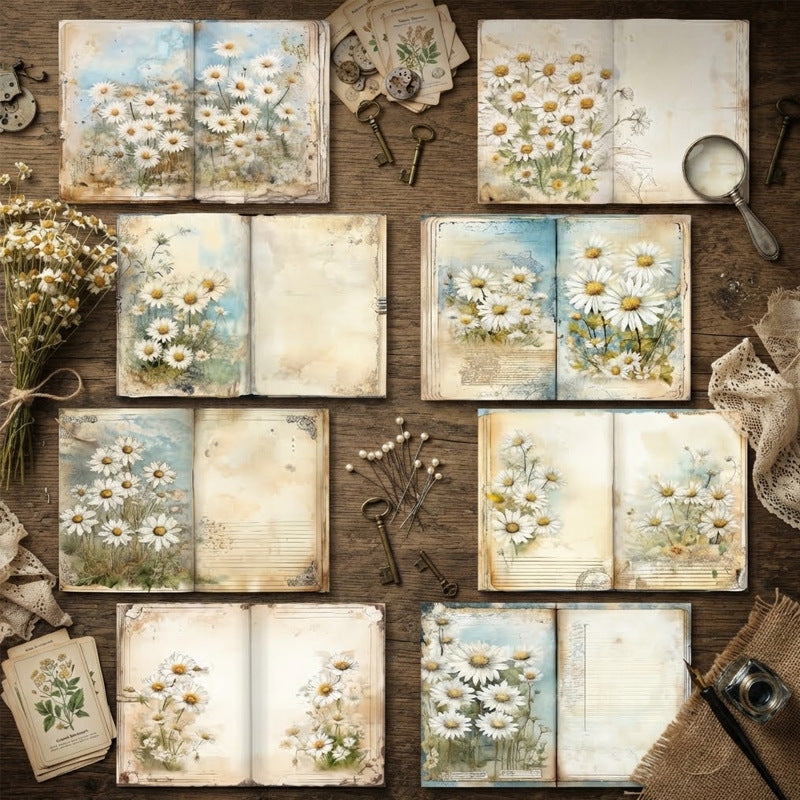 Daisy Garden Journal Papers 8pcs