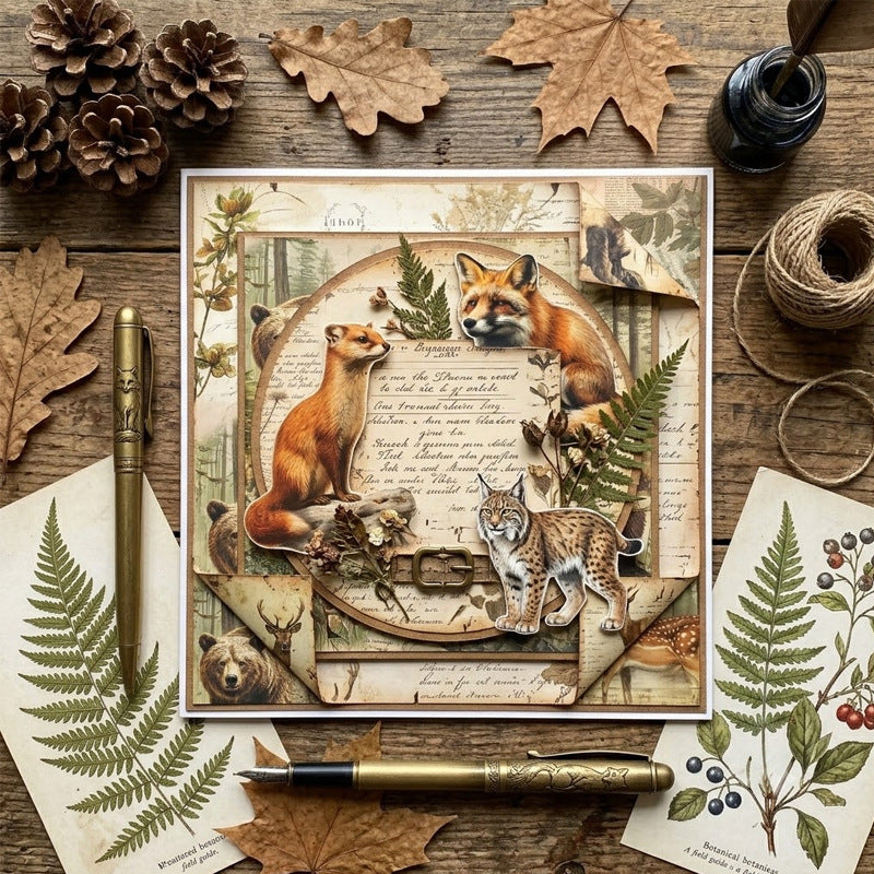 Woodland Wildlife Journal Papers 8pcs