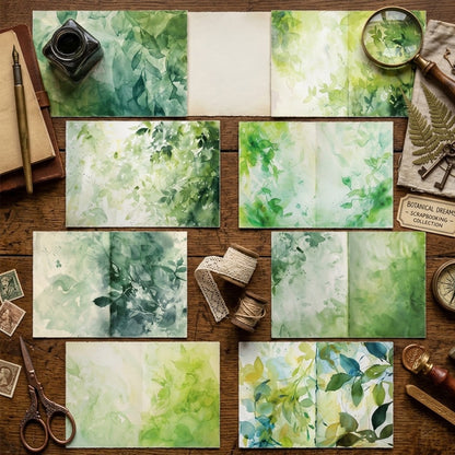 Botanical Watercolor Journal Papers 8pcs