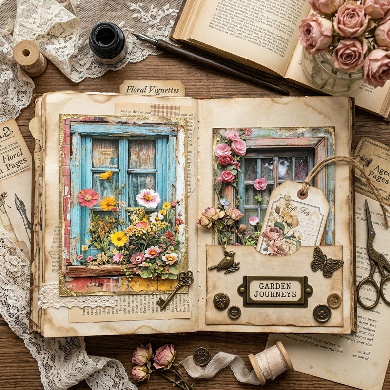 Cottage Window Papers 8pcs