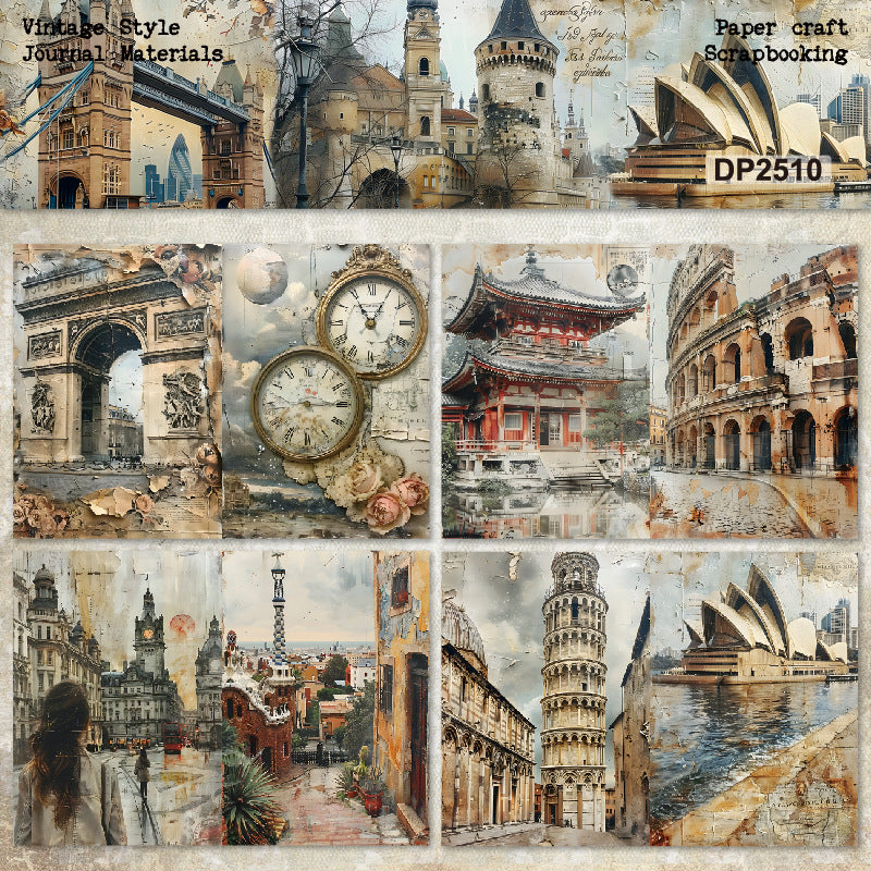 World Architecture Papers 8pcs