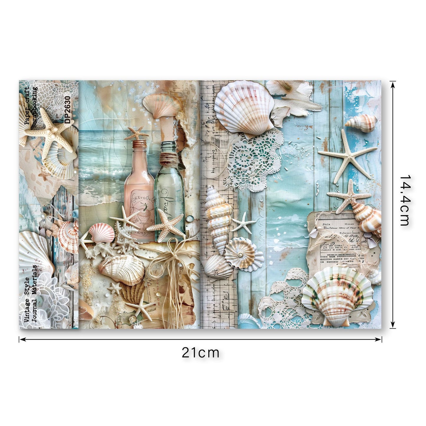 Vintage Ocean Voyage Journal Papers 8 pcs