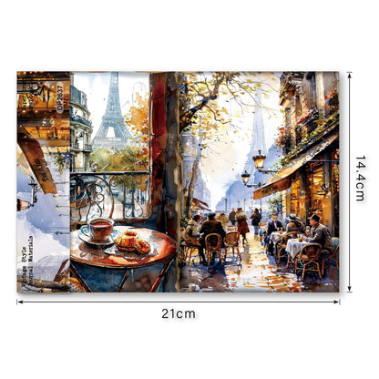 Paris Travel Journal Papers 8pcs
