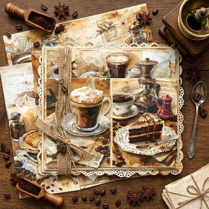 Coffee and Dessert Journal Papers 8pcs