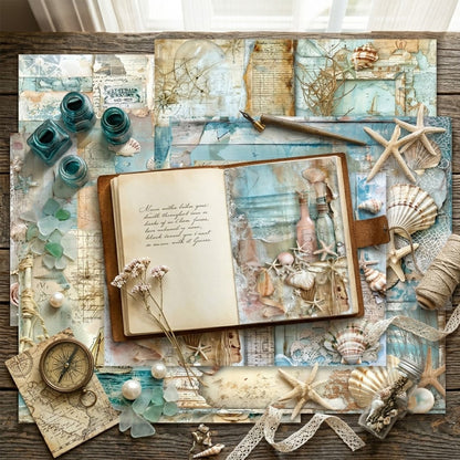 Vintage Ocean Voyage Journal Papers 8 pcs