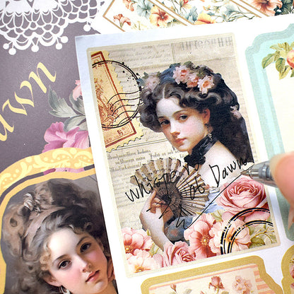 European Vintage Court Sticker Book