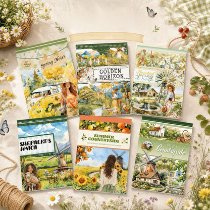 Vintage Countryside Sticker Book