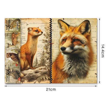Woodland Wildlife Journal Papers 8pcs
